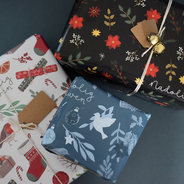 Papur Lapio Nadolig | Festive Welsh Wrapping Paper
